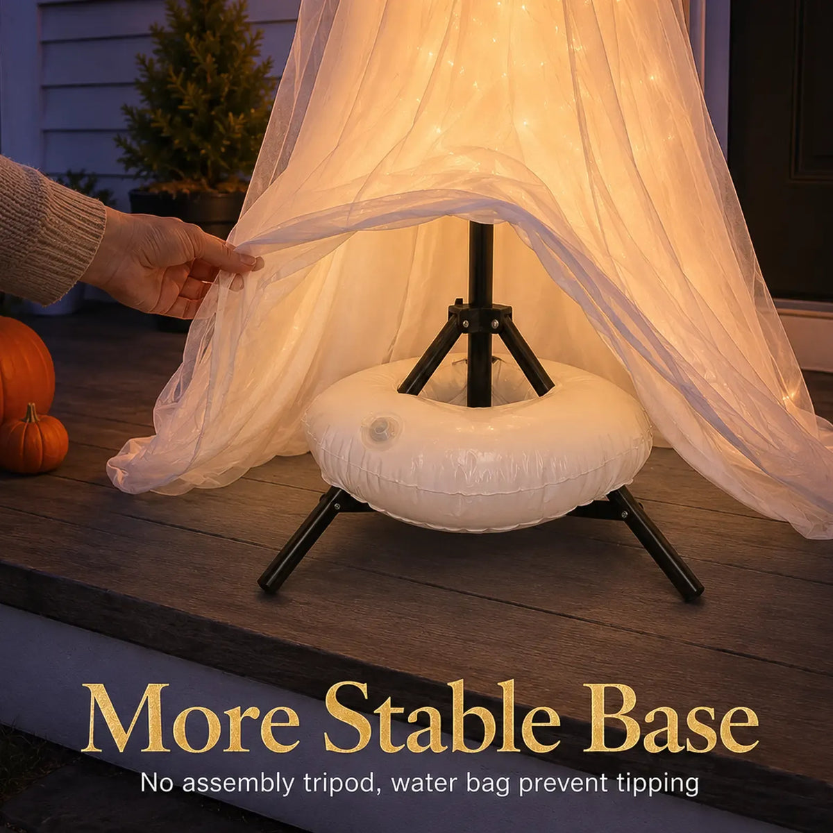 2-Pack 5FT Lighted Halloween Ghost Decorations