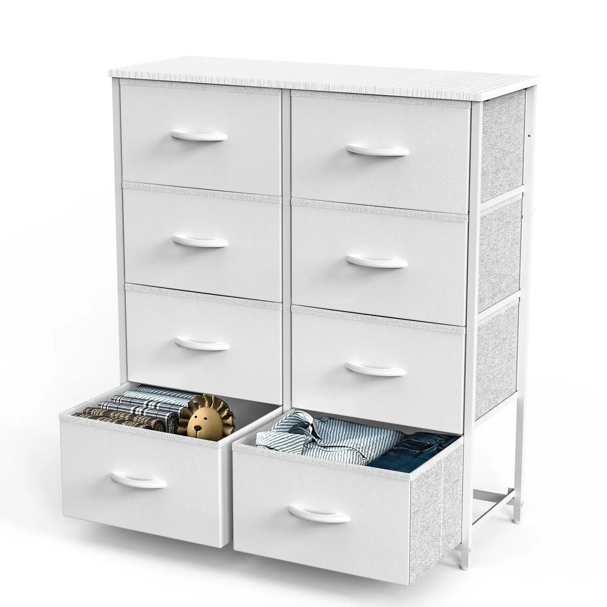 Sweetcrispy 8-Drawer Fabric Storage Tower Dresser