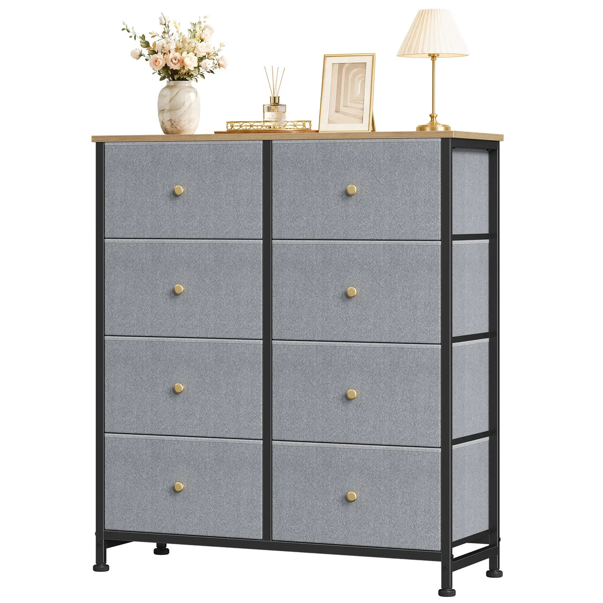 Sweetcrispy 8-Drawer Fabric Storage Tower Dresser