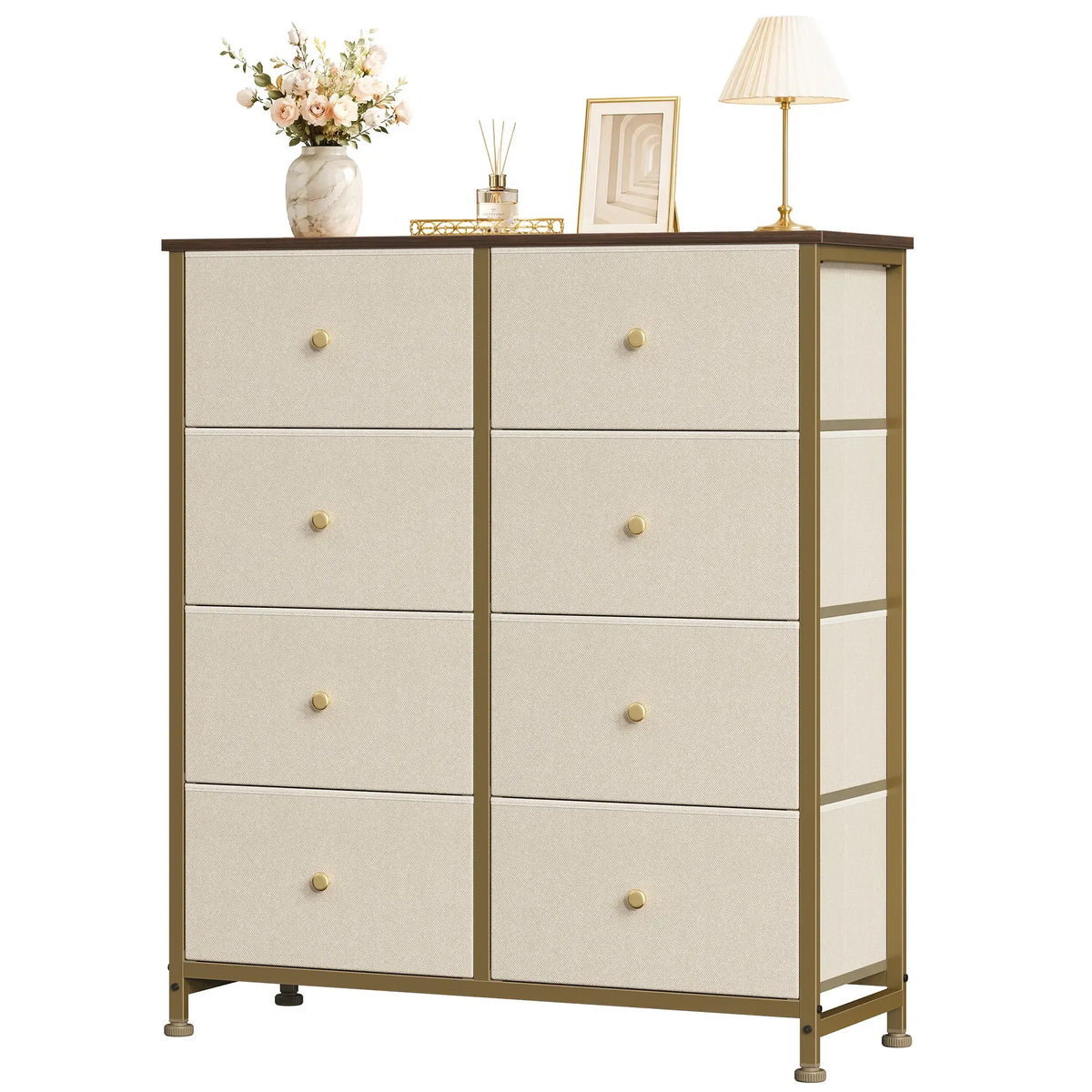 Sweetcrispy 8-Drawer Fabric Storage Tower Dresser