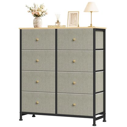 Sweetcrispy 8-Drawer Fabric Storage Tower Dresser