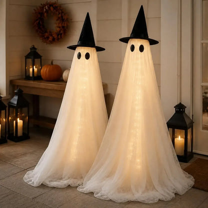 2-Pack 5FT Lighted Halloween Ghost Decorations