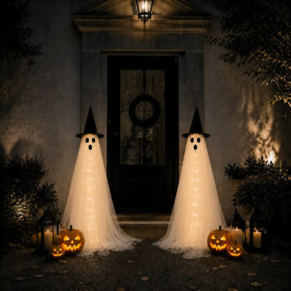 2-Pack 5FT Lighted Halloween Ghost Decorations
