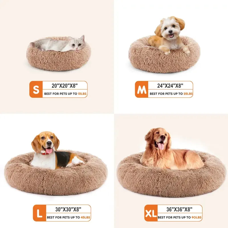 Sweetcrispy Washable Donut Pet Bed for Cats & Small Dogs