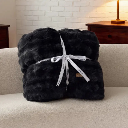Bedsure Faux Rabbit Fur Plush Throw Blanket