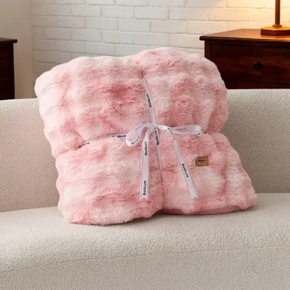Bedsure Faux Rabbit Fur Plush Throw Blanket
